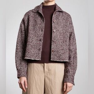 Pharaoh Esme Shirt in Herringbone - Burgundy